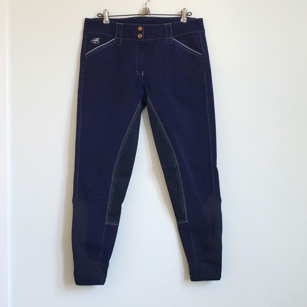 SmartPak Piper Women's Full Seat Breeches, 30R, Navy